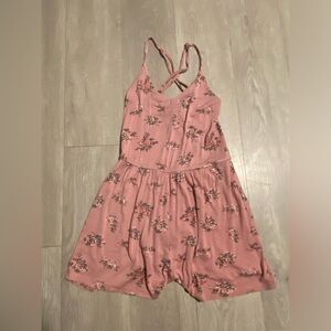 Rue 21 dusty pink floral romper size Small